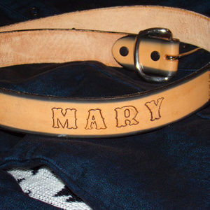 Mary & the Wolves Leather Belt 38